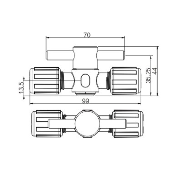 Cock hand valve