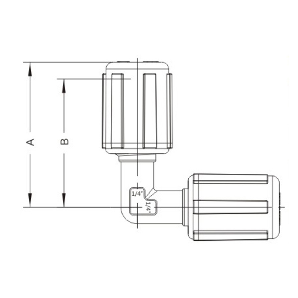 Equal diameter flared elbow